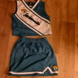 NFL jaguars cheerleading uniform.Large in youth